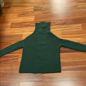 Green turtleneck sweater